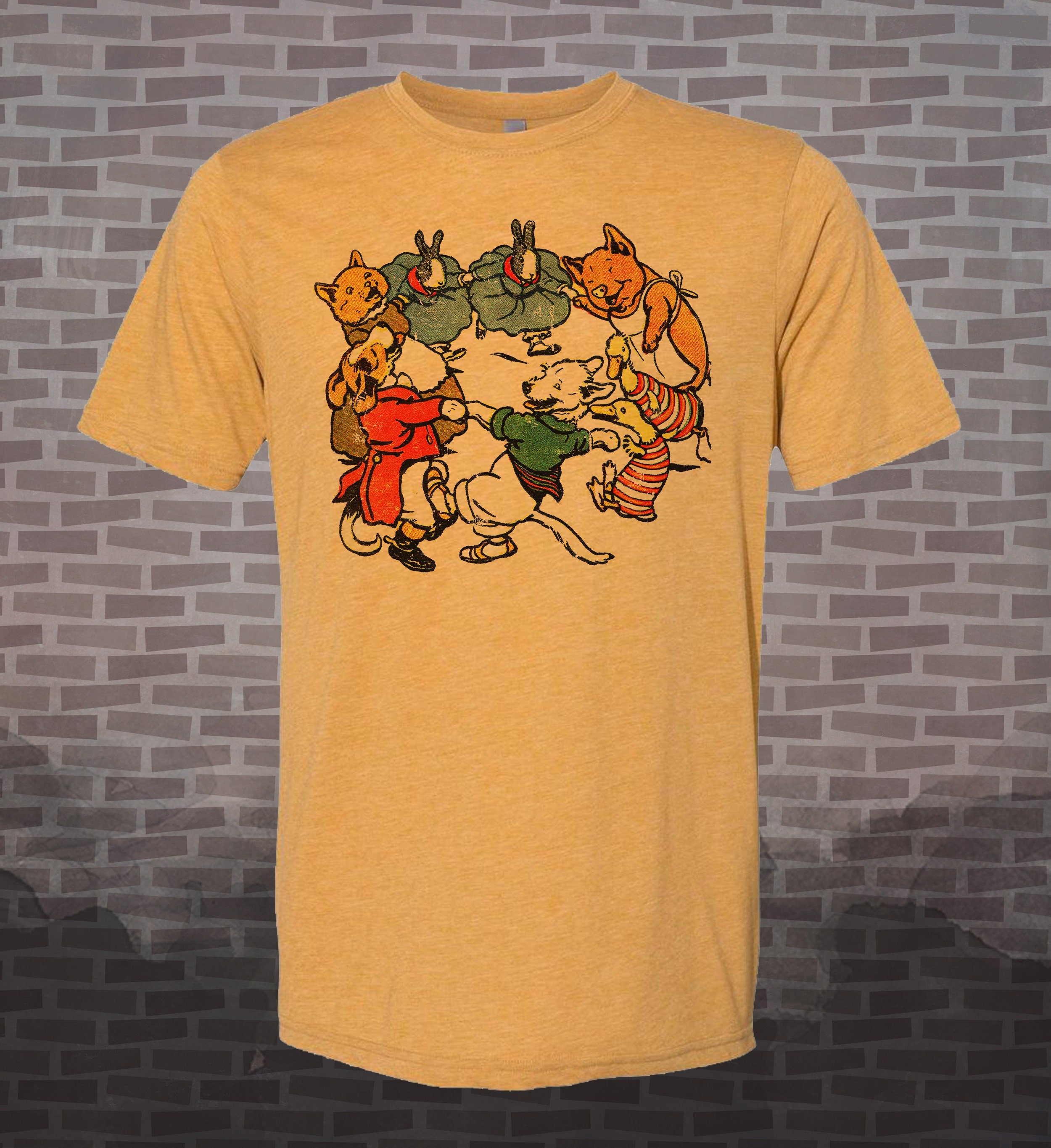 Retro Pet Mosh Pit T-Shirt: Vintage-Style Animal Lover Tee