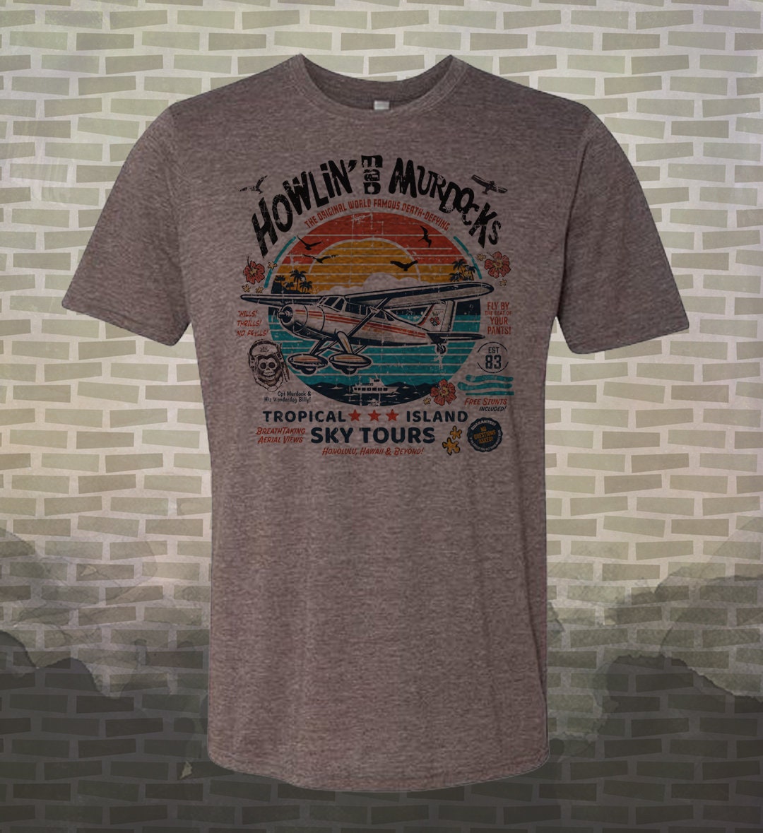 A-Team Howlin' Mad Murdock's Island Air Tours T-Shirt: Retro Hawaiiana Tee