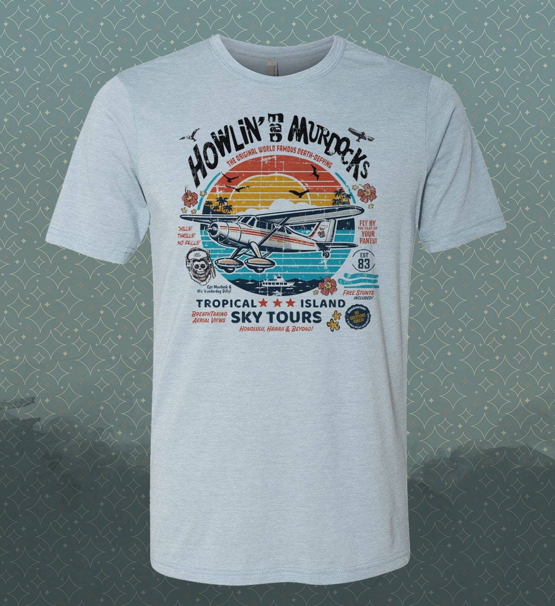 A-Team Howlin' Mad Murdock's Island Air Tours T-Shirt: Retro Hawaiiana Tee