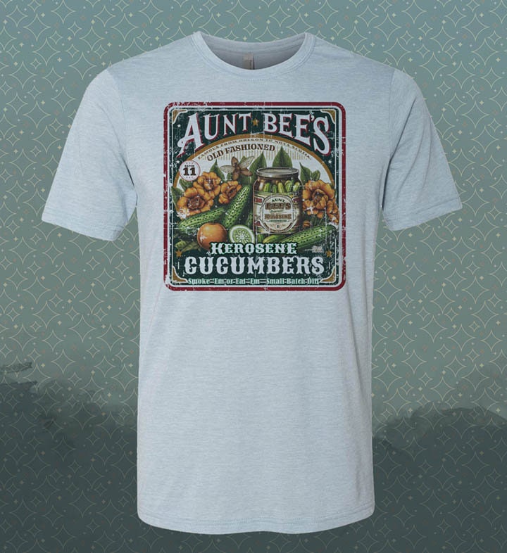 Andy Griffith Aunt Bee's Kerosene Cucumbers T-Shirt: Vintage-Style Comedy Tribute Tee