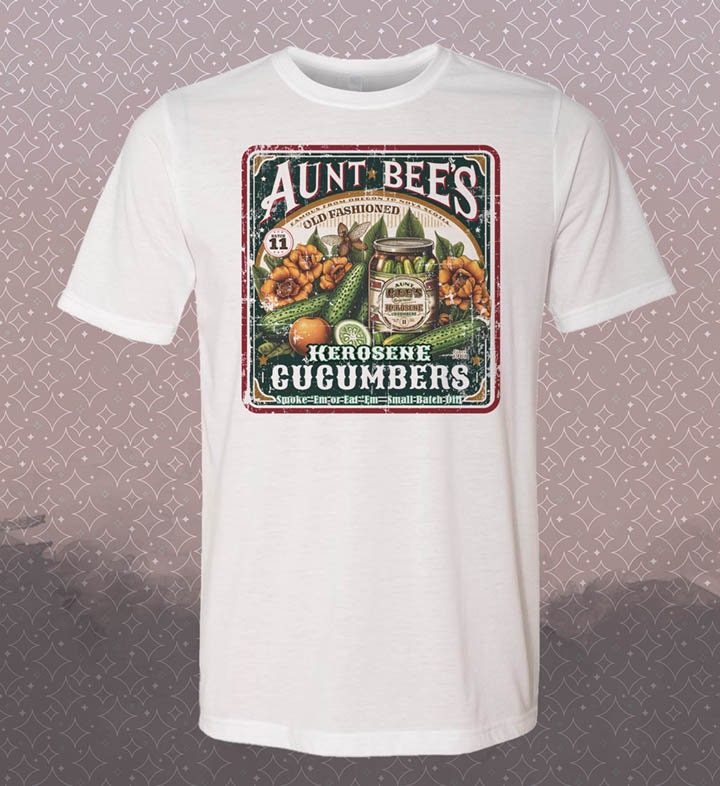 Andy Griffith Aunt Bee's Kerosene Cucumbers T-Shirt: Vintage-Style Comedy Tribute Tee