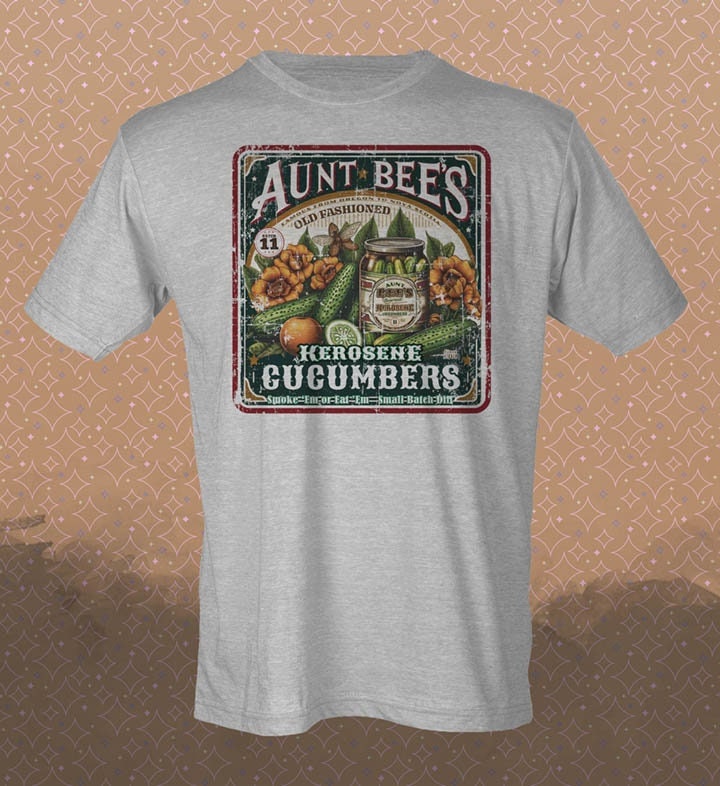 Andy Griffith Aunt Bee's Kerosene Cucumbers T-Shirt: Vintage-Style Comedy Tribute Tee
