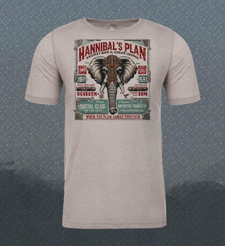 Hannibal's Plan Whiskey Lounge T-Shirt: Vintage-Style A-Team Tee