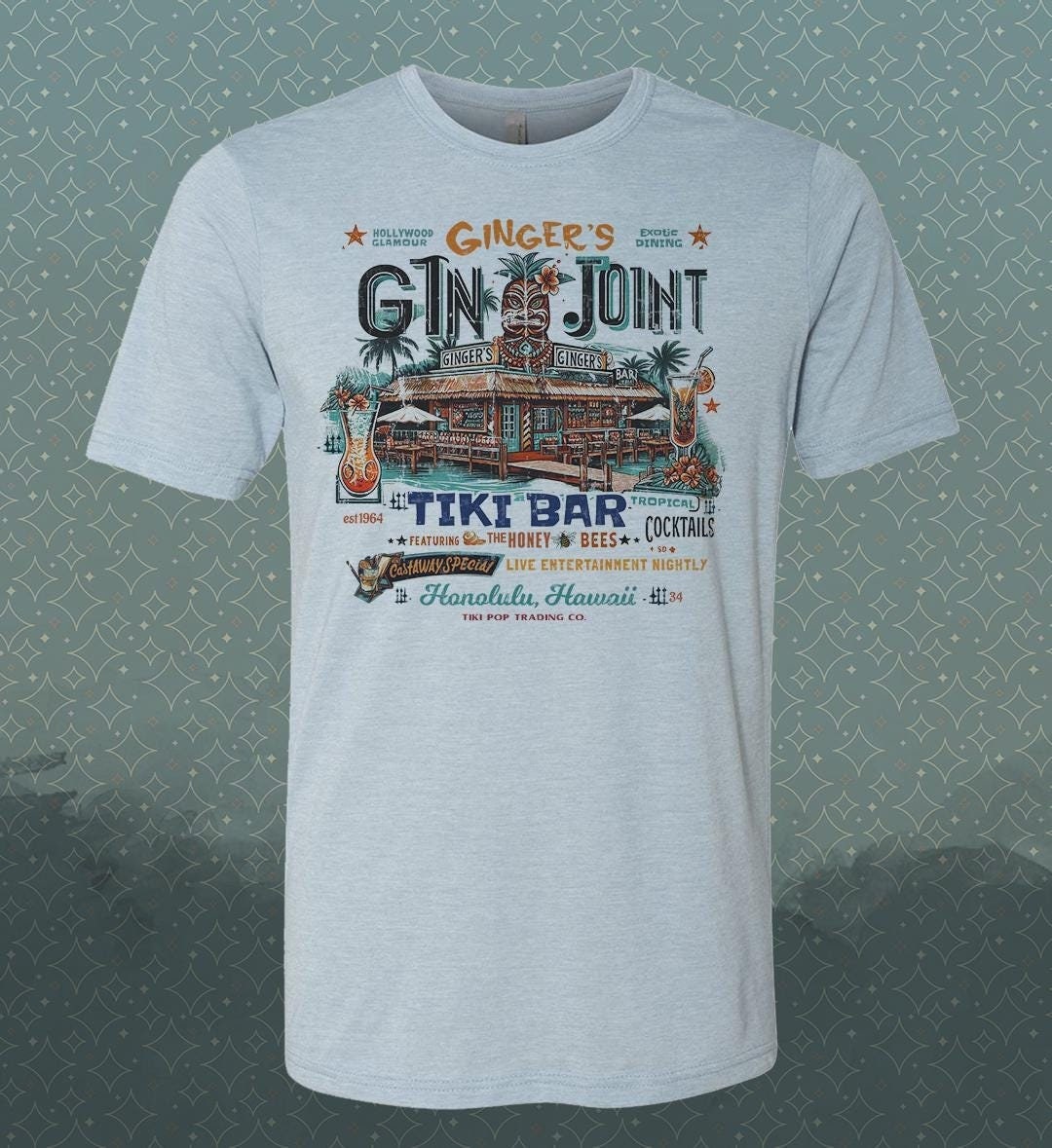 Gilligans Isle Ginger's Gin Joint Tiki Bar T-Shirt: Hawaii Travel Souvenir