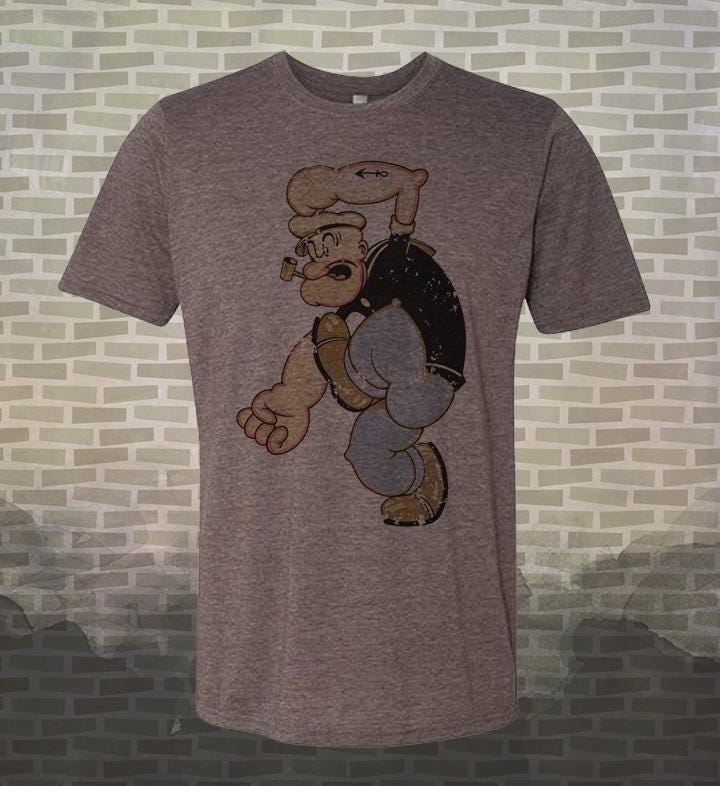 Popeye T-Shirt: Vintage-Style Cartoon Tee, Sailor Man Design