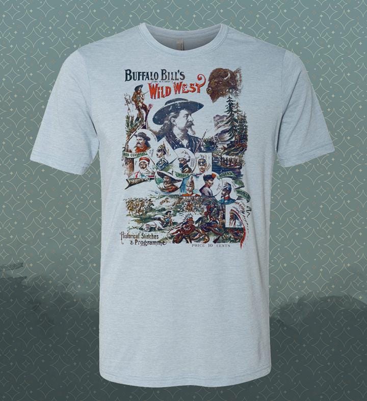 Buffalo Bill Colonel Cody's Wild West Show Retro Vintage-Style Tee - Western Rodeo Horse Country