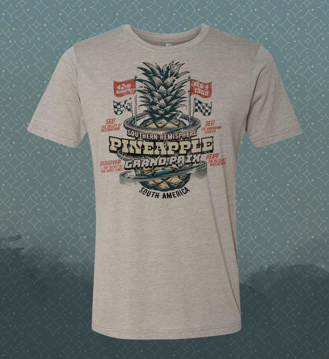 Pineapple Grand Prix T-Shirt: Retro Racing Anime Speed Racer