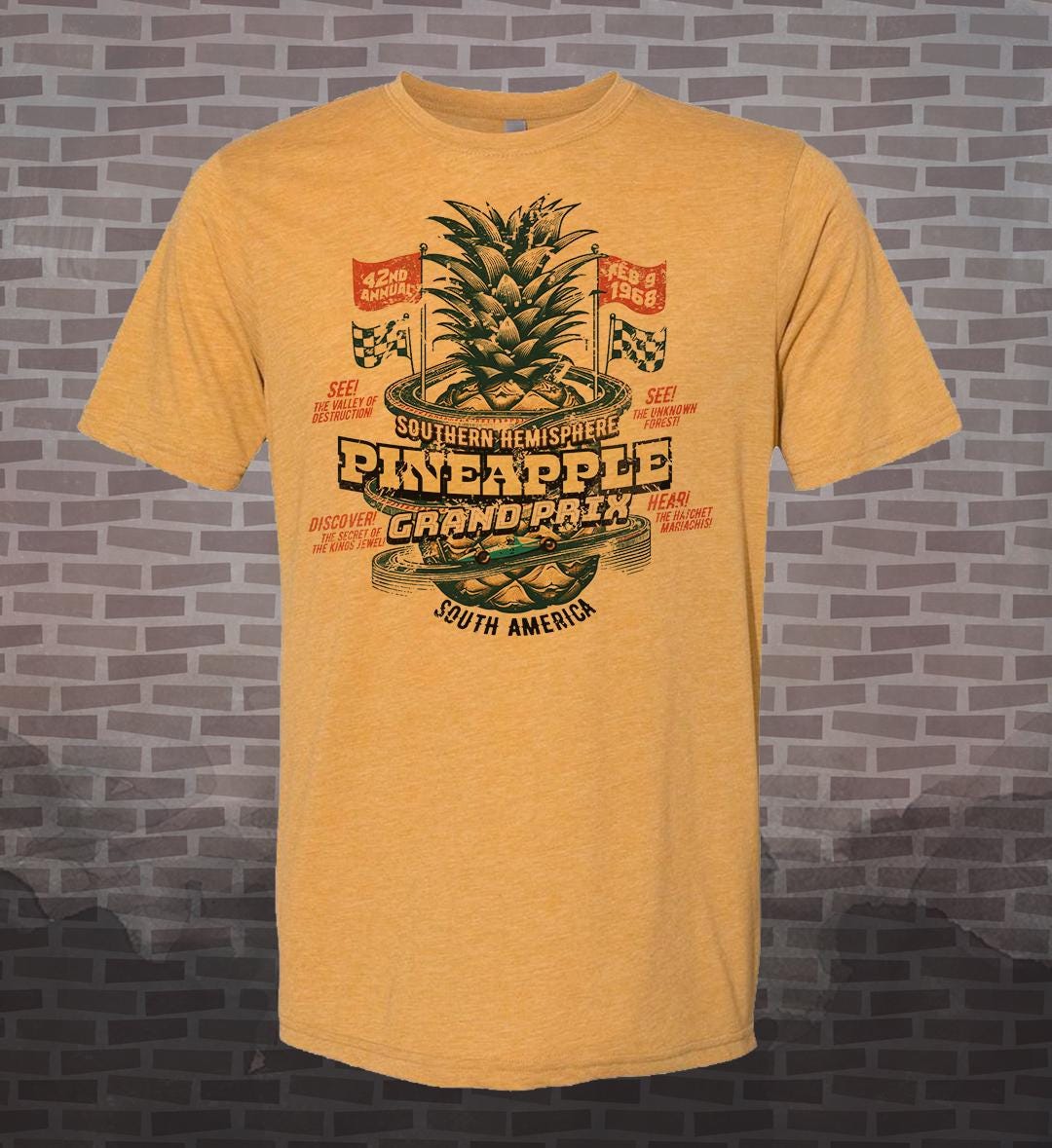 Pineapple Grand Prix T-Shirt: Retro Racing Anime Speed Racer