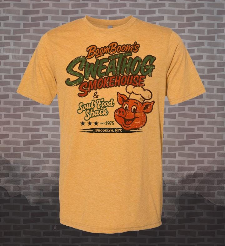 Welcome Back Vintage Style Sweathog Smokehouse Tee: Retro NYC Soul Food Shirt