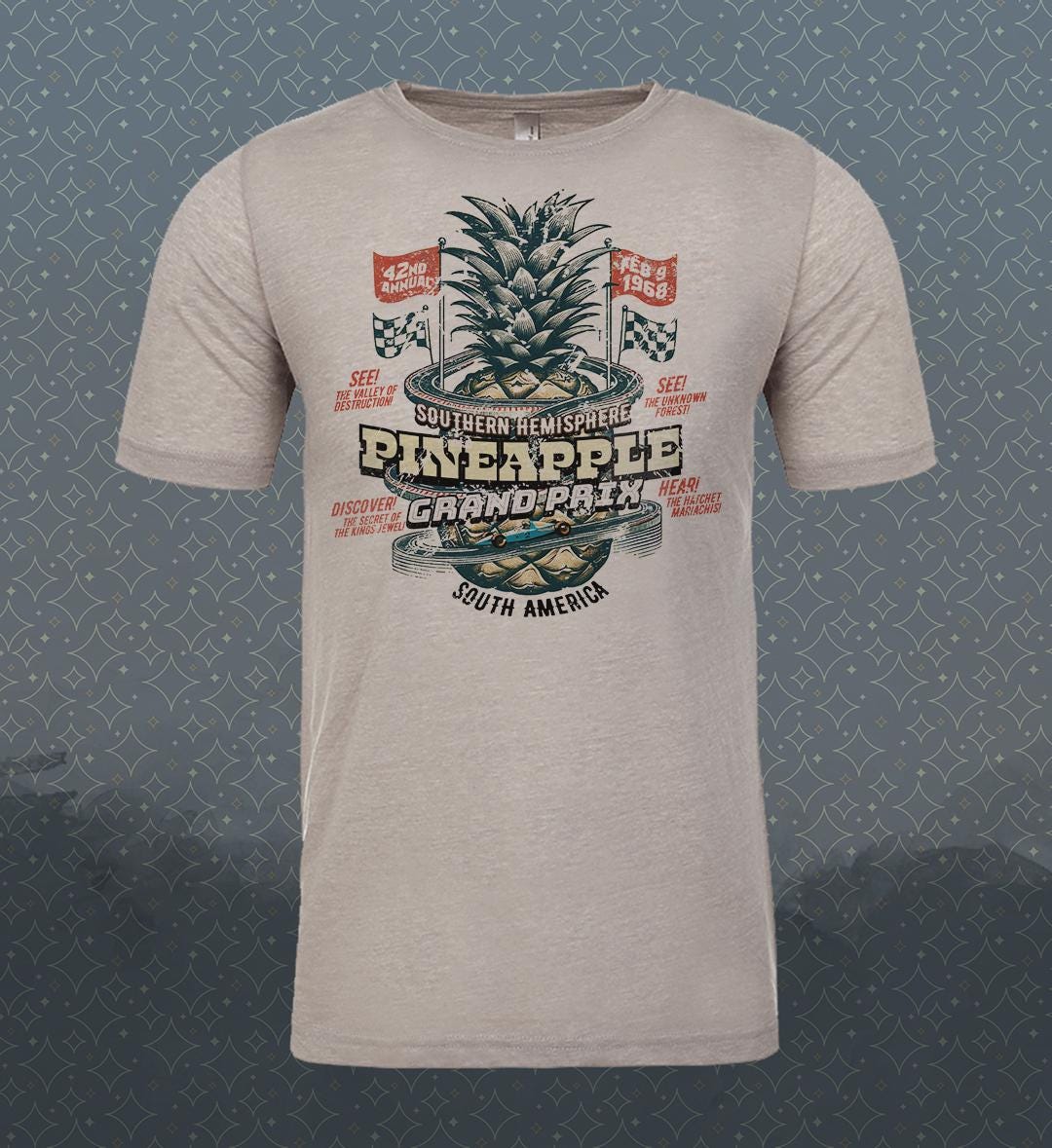 Pineapple Grand Prix T-Shirt: Retro Racing Anime Speed Racer