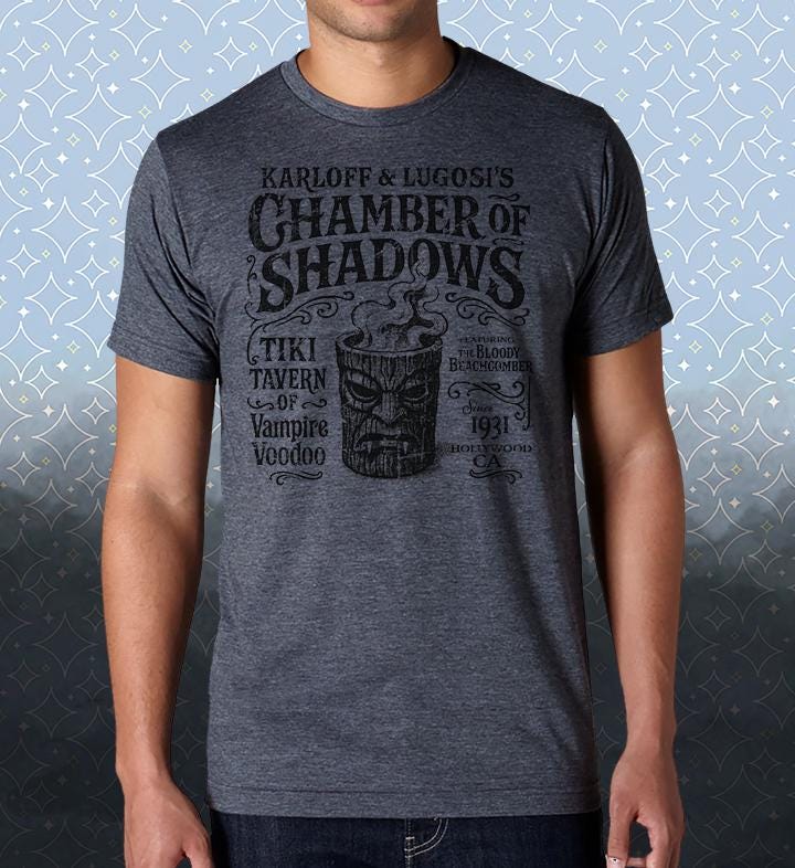 Karloff & Lugosi Chamber of Horrors T-Shirt: Vintage Style Monster Movie Tee