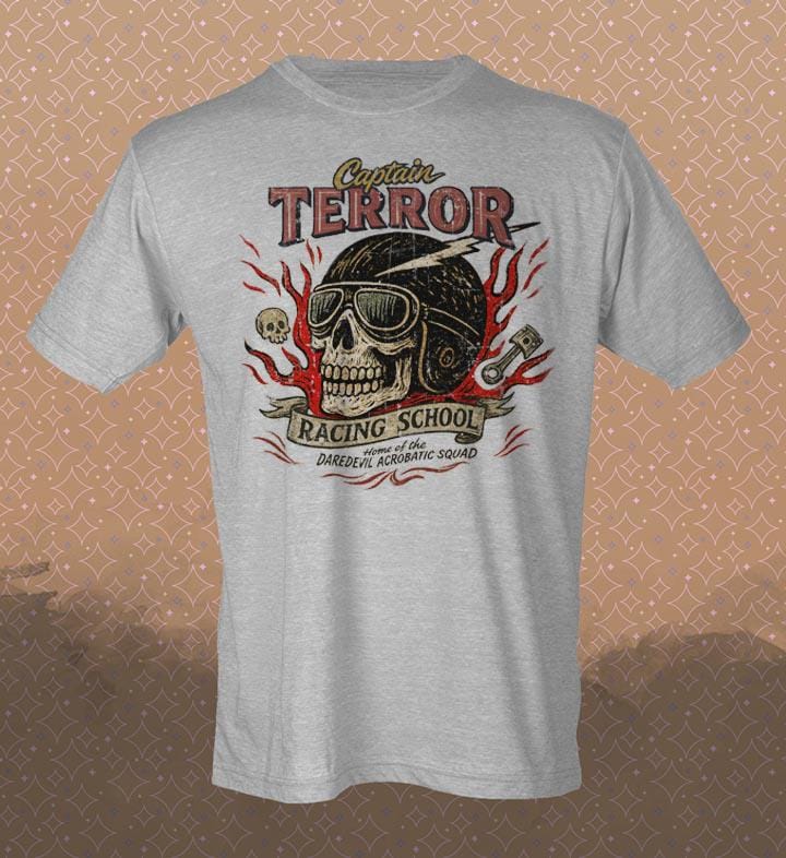 Captain Terror Racing Tee: Vintage Style Anime Tribute Shirt