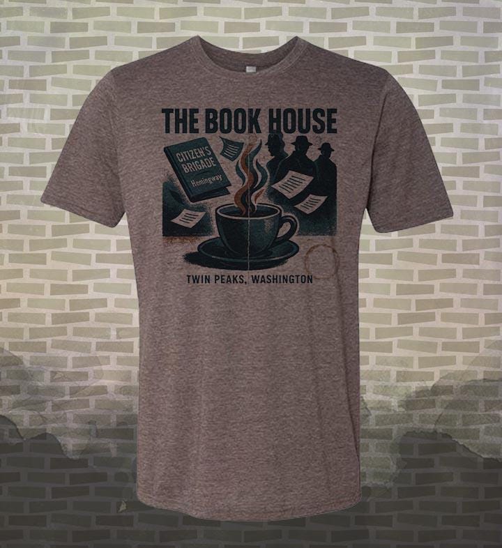Twin Peaks Bookhouse Tee: Retro 90s TV Shirt vintage style