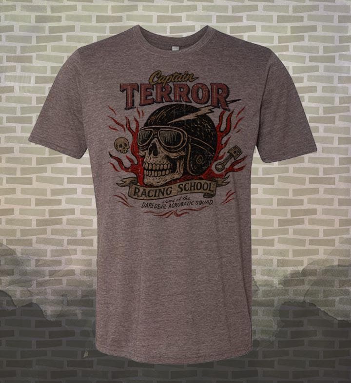 Captain Terror Racing Tee: Vintage Style Anime Tribute Shirt