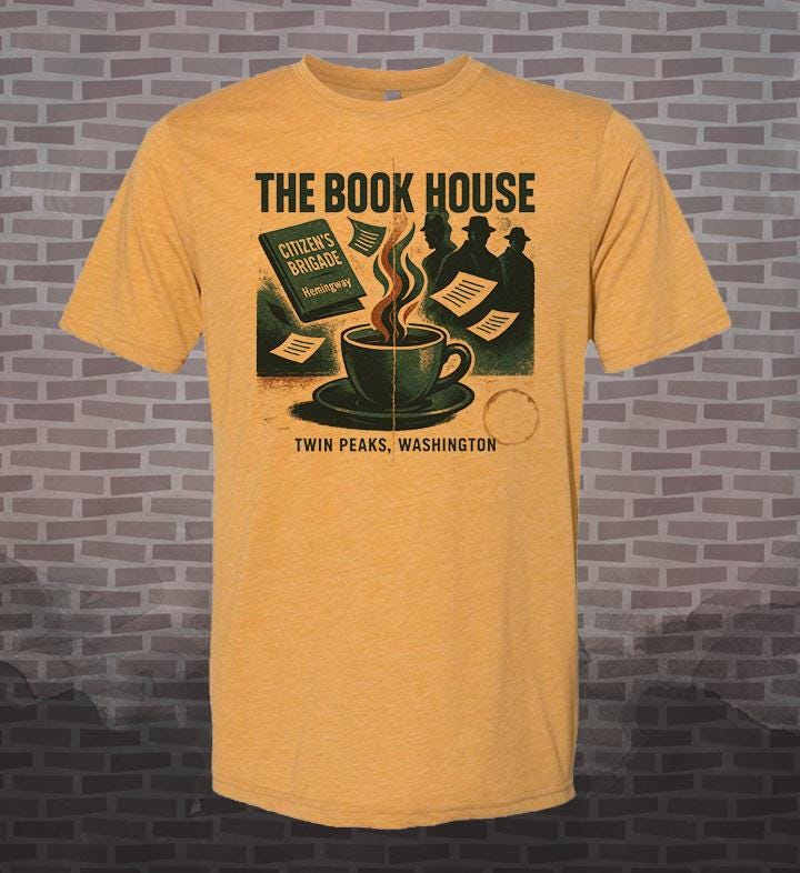 Twin Peaks Bookhouse Tee: Retro 90s TV Shirt vintage style