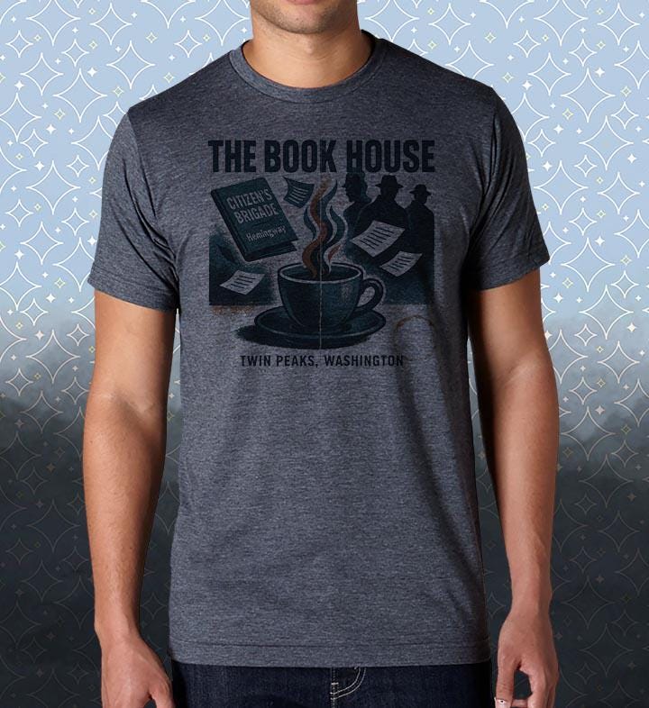 Twin Peaks Bookhouse Tee: Retro 90s TV Shirt vintage style