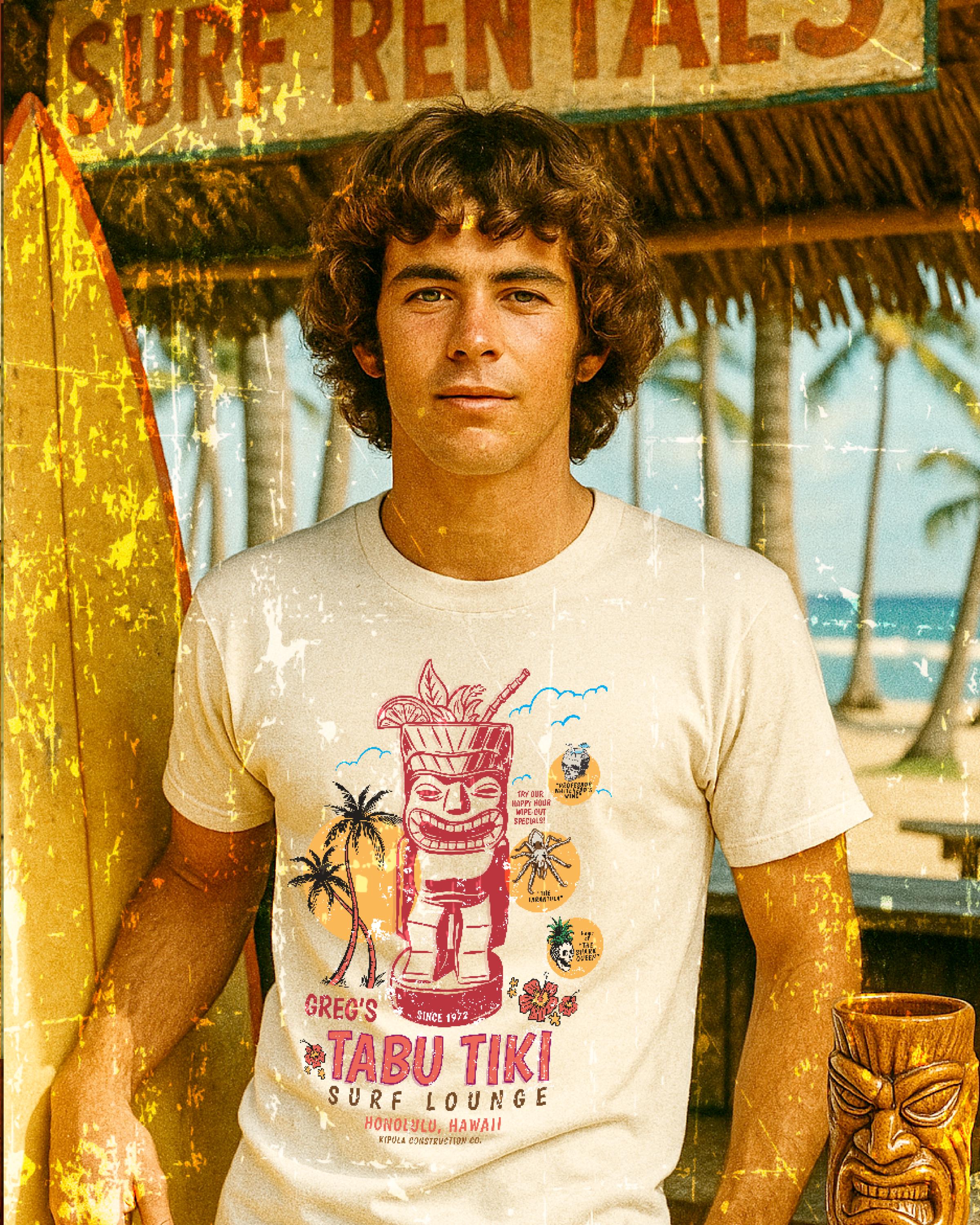 Tabu Tiki Surf Lounge T-Shirt: Honolulu Hawaii Retro Tee