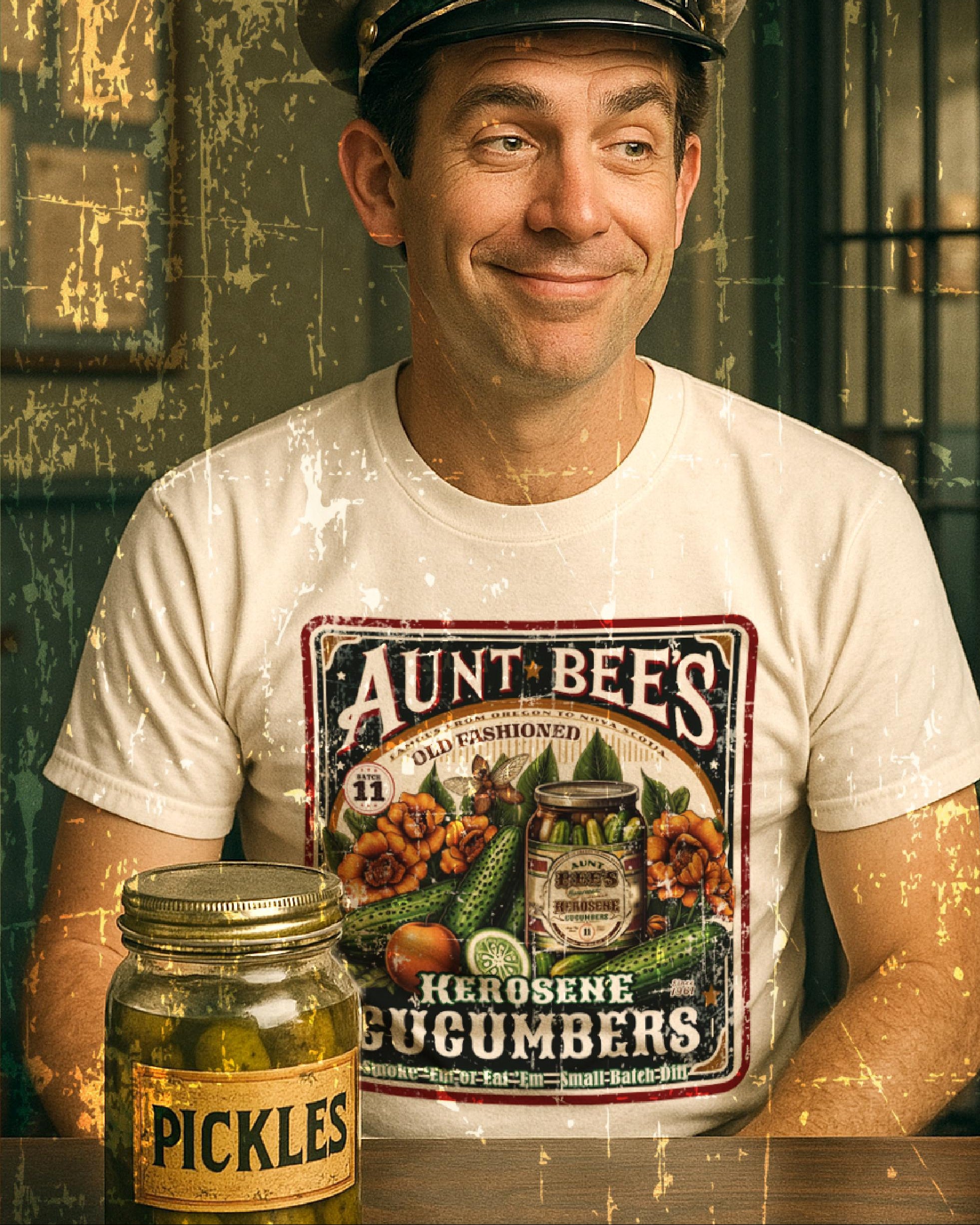 Andy Griffith Aunt Bee's Kerosene Cucumbers T-Shirt: Vintage-Style Comedy Tribute Tee